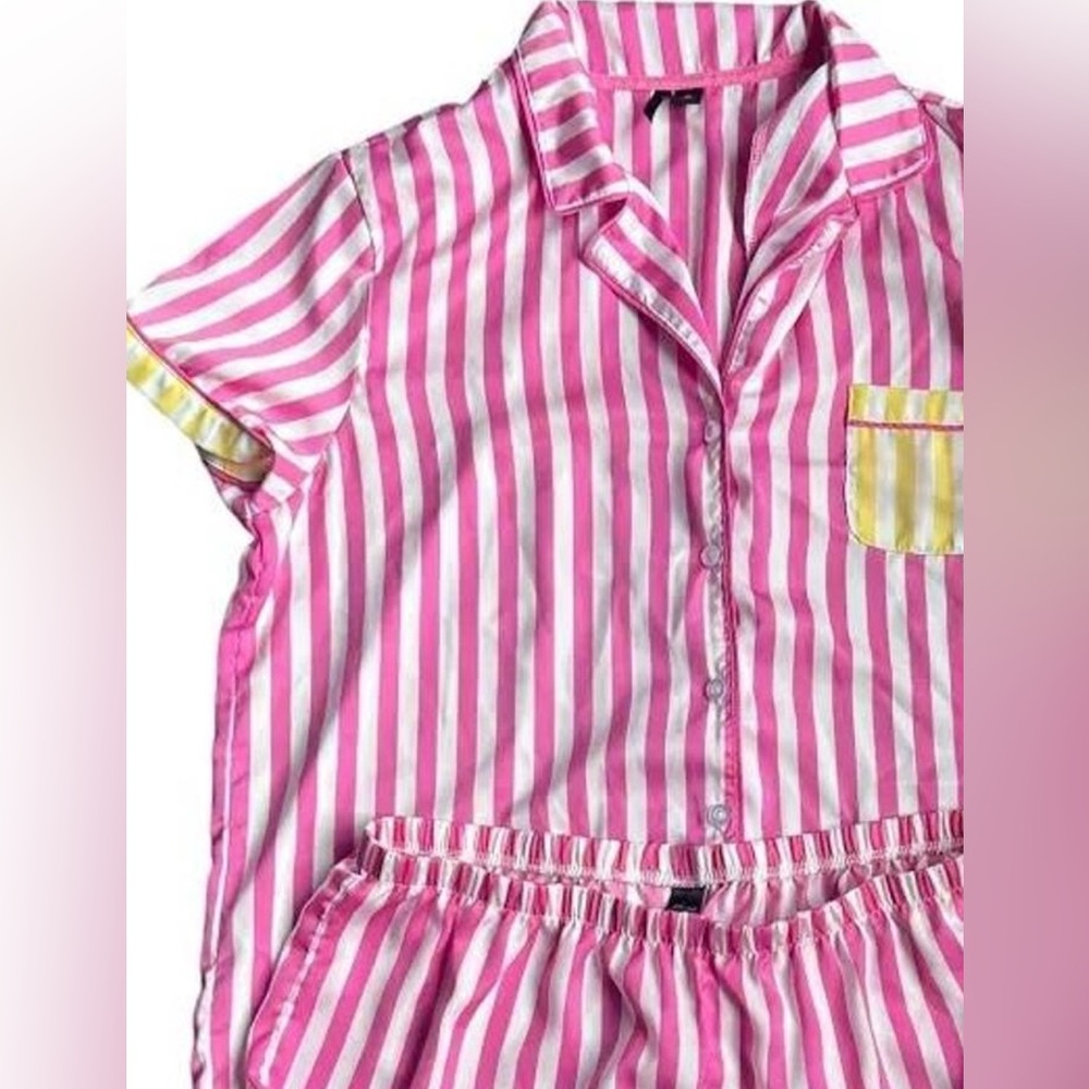 Kensie - Striped Pink and Yellow Pajamas - L